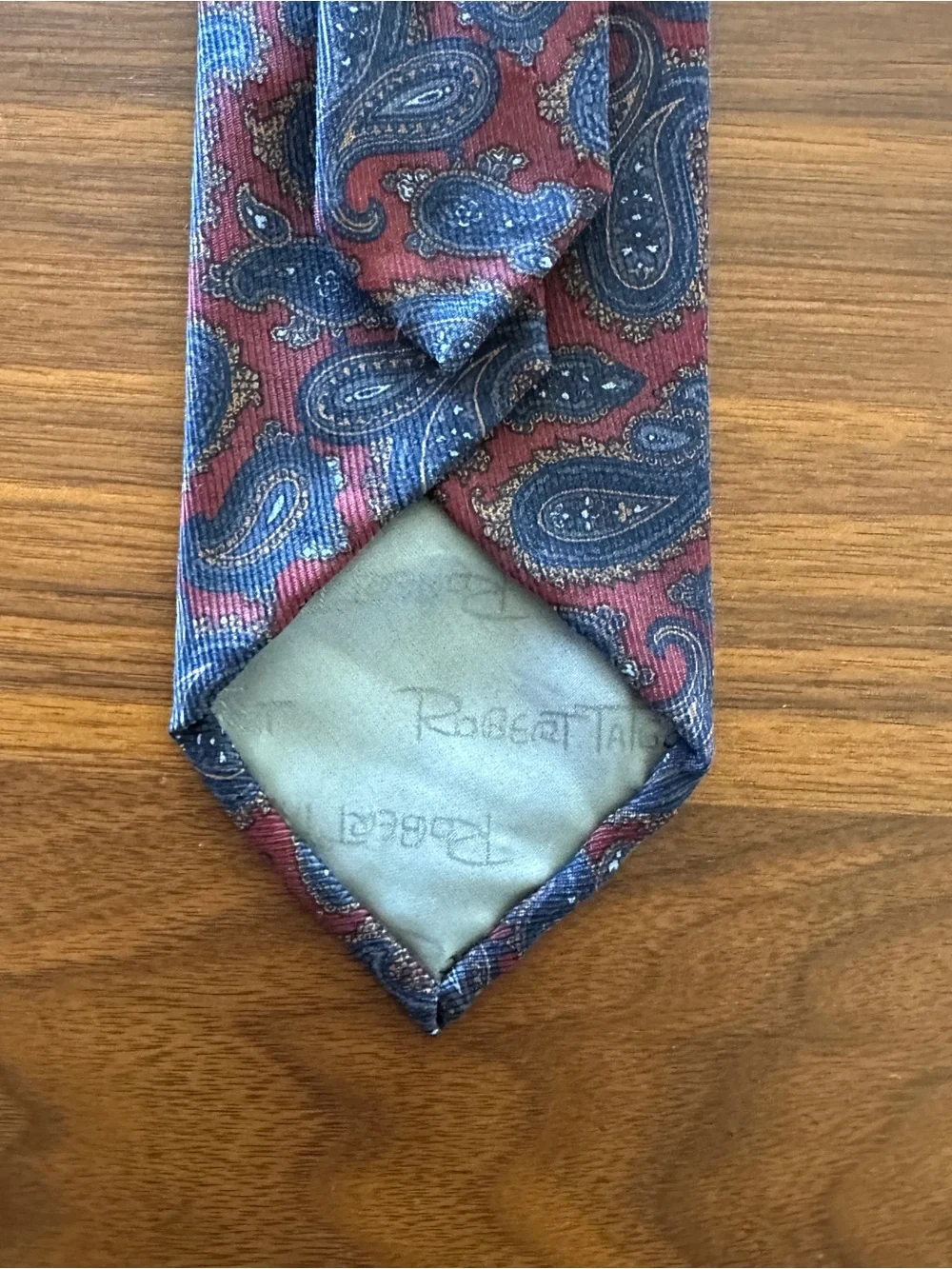 Robert Talbott Seven Fold Paisley Tie in Burgundy and Navy